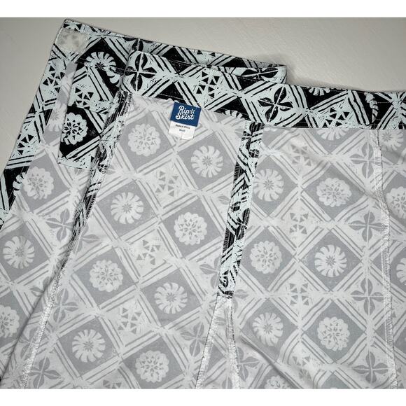 Ripskirt Hawaii Fijian Tapa white and black wrap skirt adjustable pocket S - Picture 6 of 13